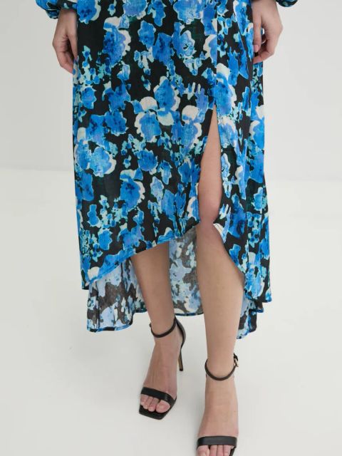 Morgan sukienka RAMIE.F kolor czarny maxi rozkloszowana RAMIE.F