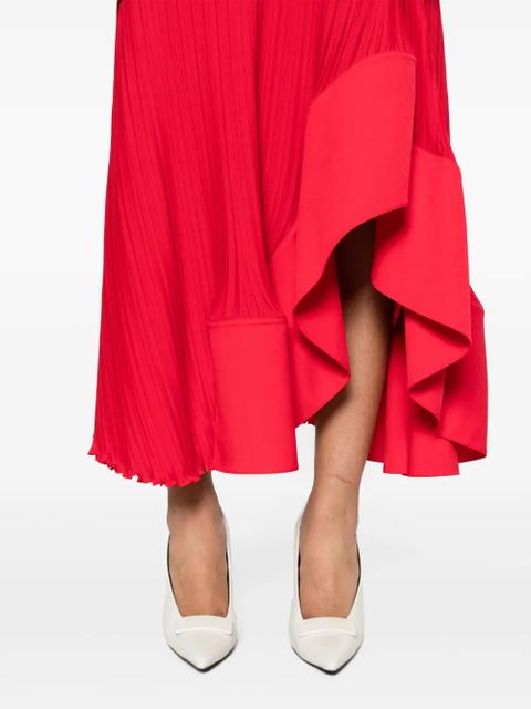 Lanvin plissé-effect dress - Red