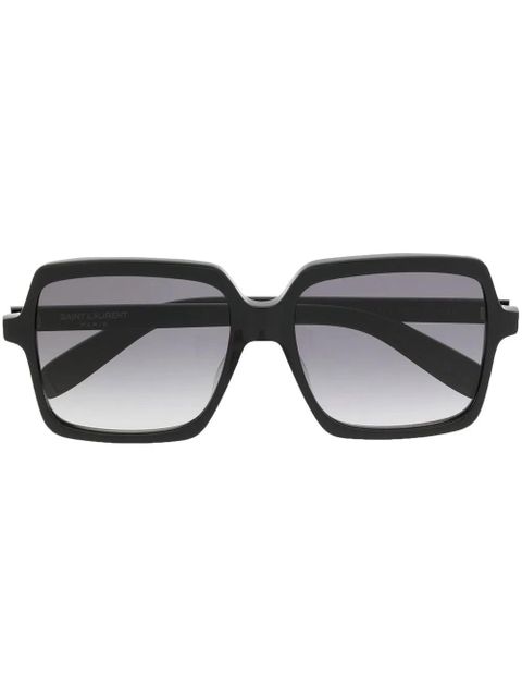 Saint Laurent Eyewear oversize-frame sunglasses - Black - zdjęcie produktu nr 1