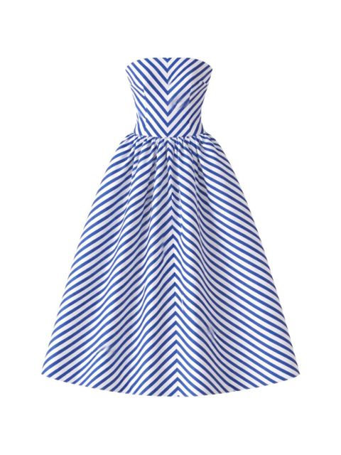 Self-Portrait striped midi dress - Blue - zdjęcie produktu nr 1