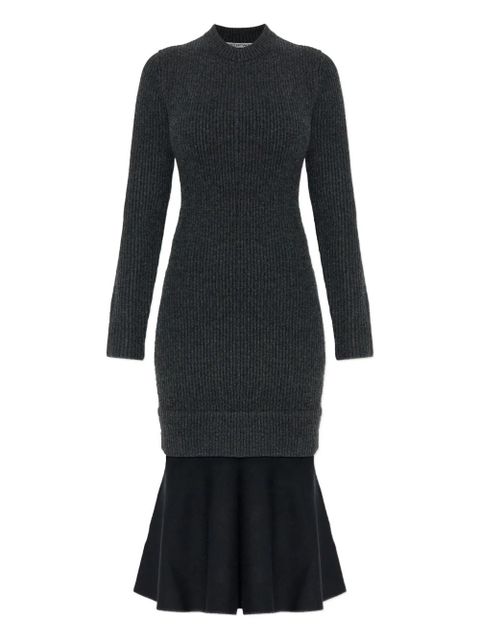 Alexander Wang ribbed long-sleeves midi dress - Grey - zdjęcie produktu nr 1