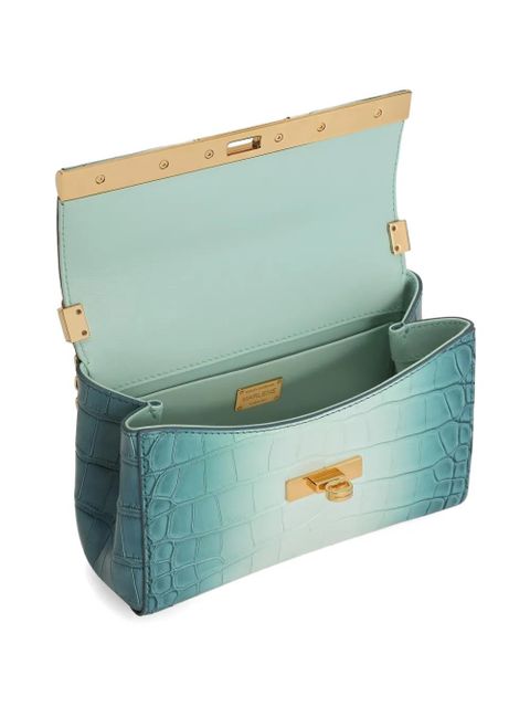 Dolce & Gabbana Marlene city mini crossbody bag in alligator - Blue