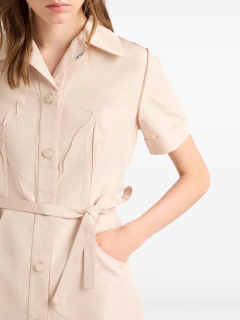 Prada faille shirt dress - Neutrals
