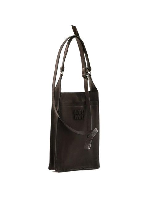 Miu Miu logo phone bag - Brown - zdjęcie produktu nr 2