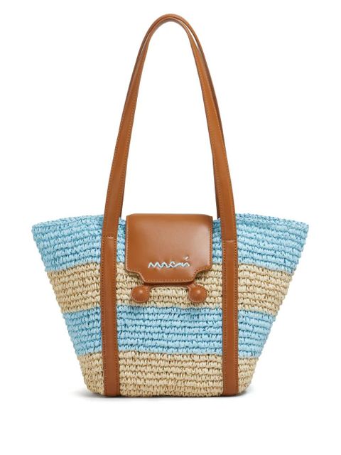 Marni logo-embroidered bag - Blue - zdjęcie produktu nr 1