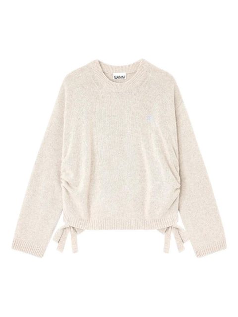 GANNI drawstring sweater - Neutrals - zdjęcie produktu nr 1