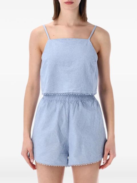 American Vintage lace-trim Feoly top - Blue - zdjęcie produktu nr 1