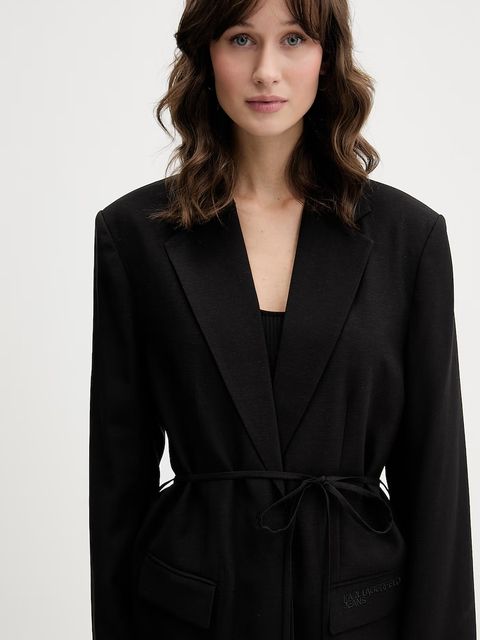 Karl Lagerfeld Jeans marynarka z domieszką lnu