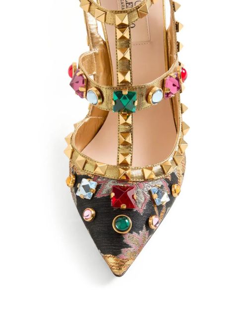 Valentino Garavani 100mm Rockstud pumps - Gold