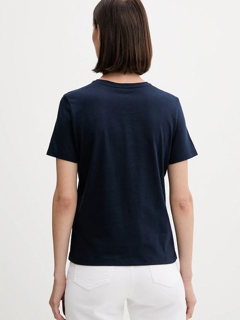 Tommy Hilfiger t-shirt bawełniany damski kolor granatowy WW0WW46120