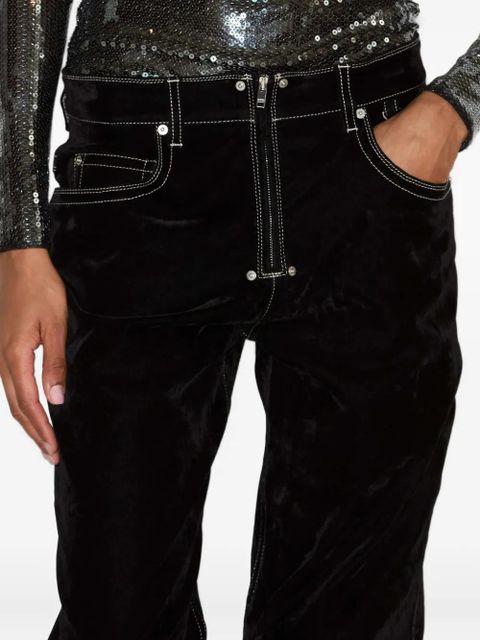 ISABEL MARANT Stelyna contrast-stitch trousers - Black