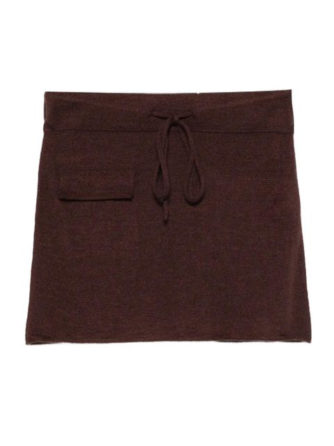 Aya Muse drawstring-waist mini skirt - Brown - zdjęcie produktu nr 1