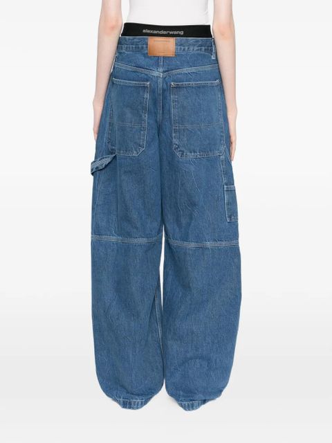 Alexander Wang Prestyled logo-waist jeans - Blue