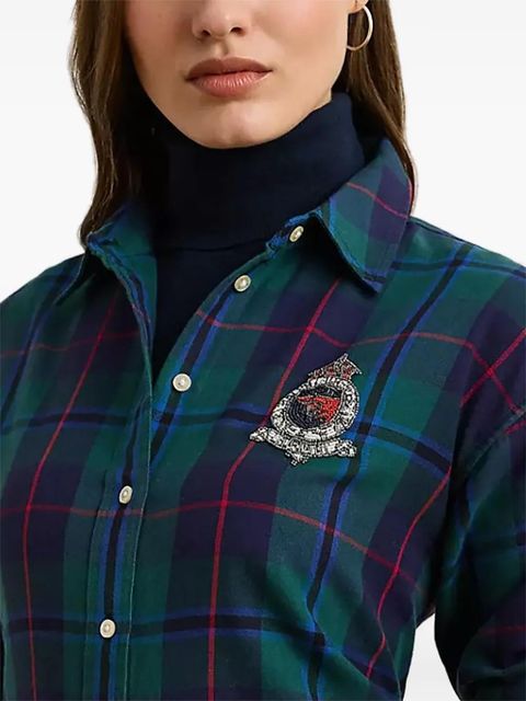 Lauren Ralph Lauren check-print shirt - Blue