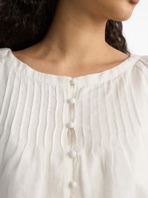 Posse Grace pleated blouse - White