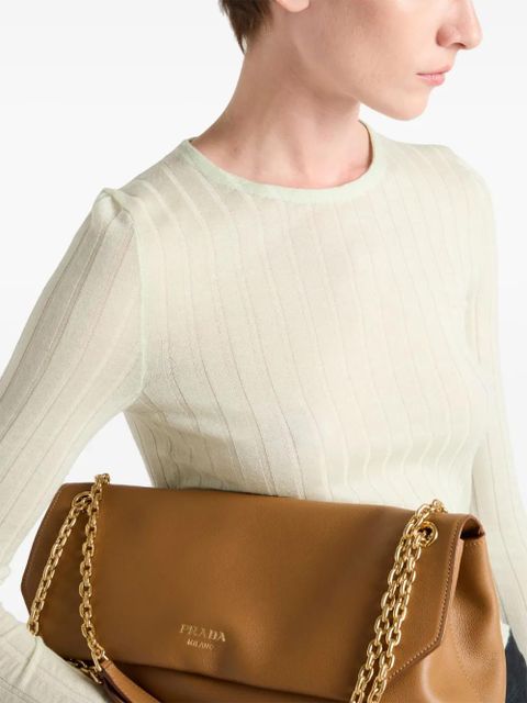 Prada crew-neck silk jumper - Green