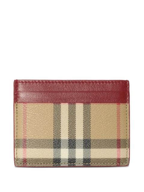 Burberry check card holder - Neutrals - zdjęcie produktu nr 1