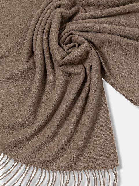 Answear.LAB szal wełniany damski kolor brązowy gładki - zdjęcie produktu nr 2