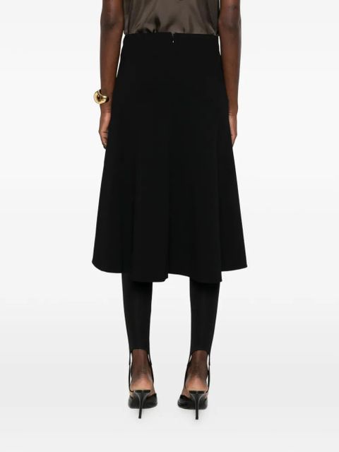 Jil Sander zip-fastening layered midi skirt - Black