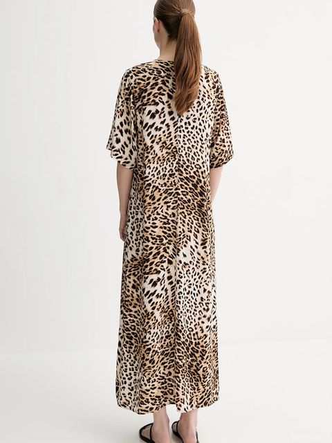 Gestuz sukienka kolor beżowy maxi prosta 10910177