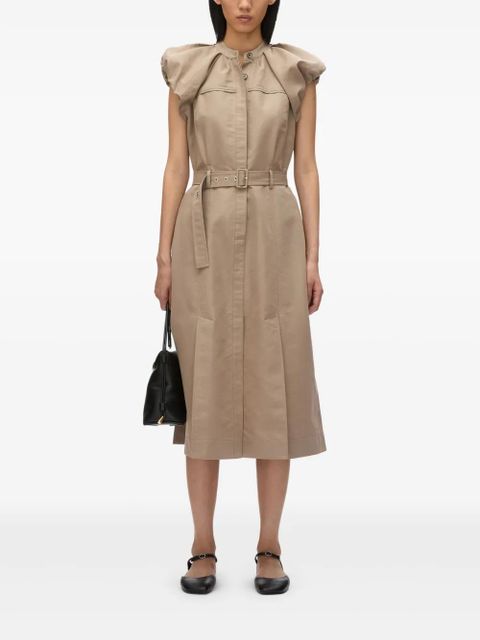 3.1 Phillip Lim poplin belted dress - Neutrals