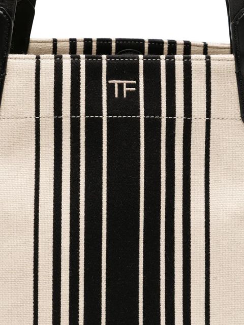 TOM FORD striped jacquard tote bag - Neutrals