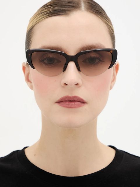 Alexander McQueen okulary przeciwsłoneczne damskie kolor brązowy AM0533S