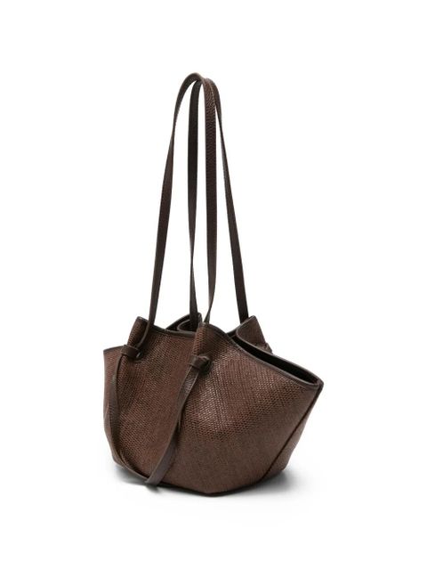 Yuzefi Mochi woven-effect shoulder bag - Brown
