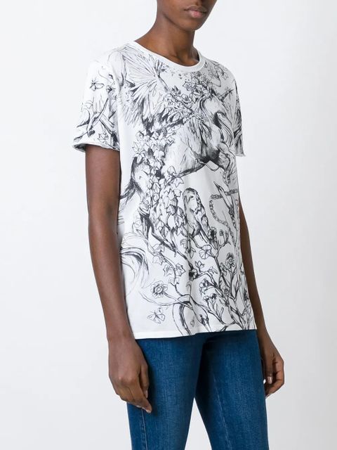 Alexander McQueen unicorn print T-shirt - White