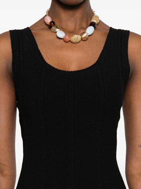 SANDRO ruffled knitted dress - Black