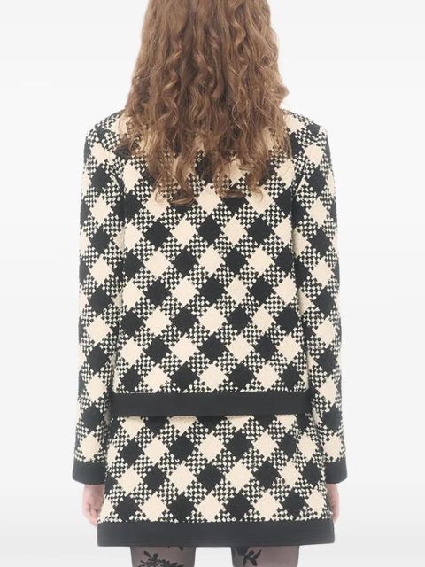 Valentino Garavani Damier tweed jacket - Black