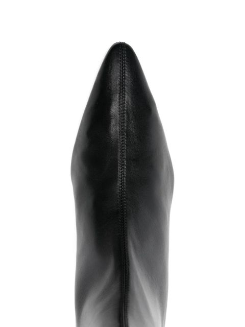 Dear Frances Topo pointed leather bootie - Black