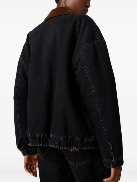 Miu Miu black denim blouson jacket