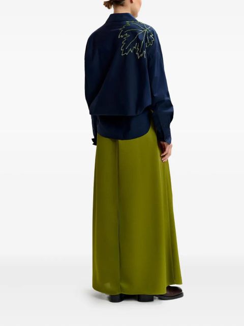 Essentiel Antwerp pleated-detail belted skirt - Green
