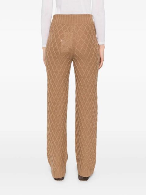 Max Mara high-waist knitted trousers - Brown
