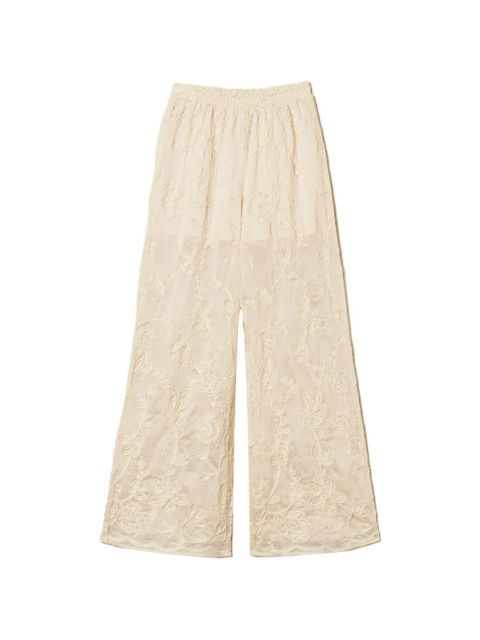 TWINSET embroidery palazzo pants - Neutrals - zdjęcie produktu nr 1