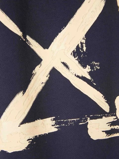 Off-White hooded logo sweatshirt - Blue