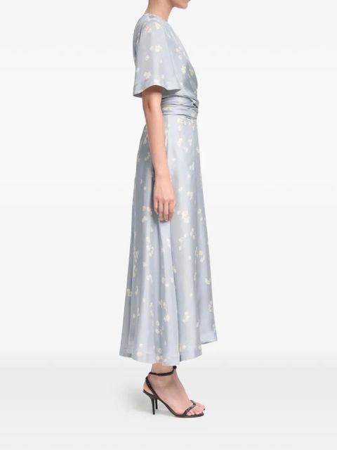 Altuzarra floral wrap midi dress - Blue