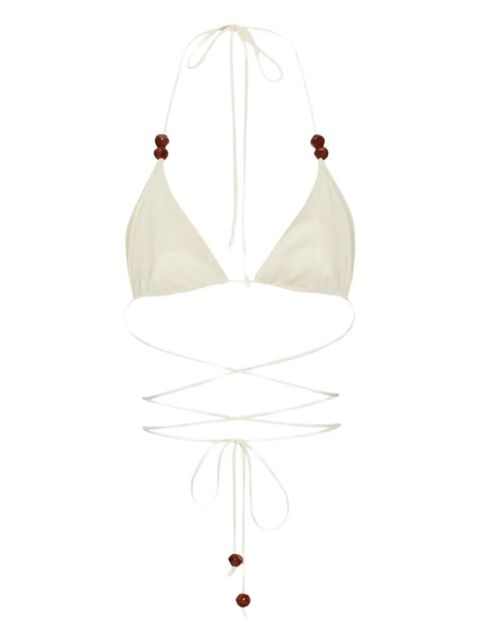 Magda Butrym beaded bikini - Neutrals