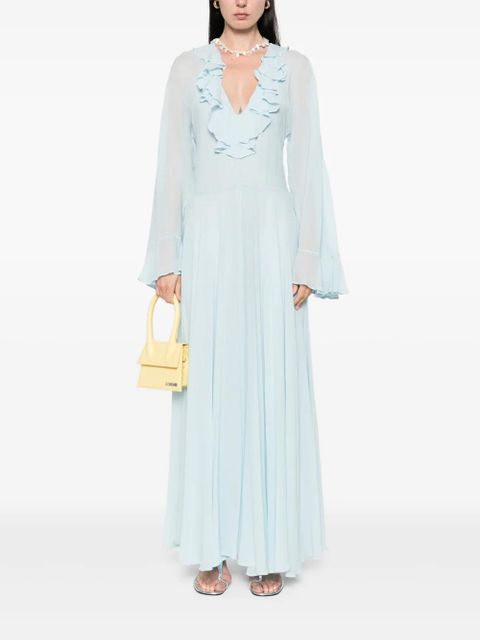 TWINSET ruffle-detailed maxi dress - Blue - zdjęcie produktu nr 2