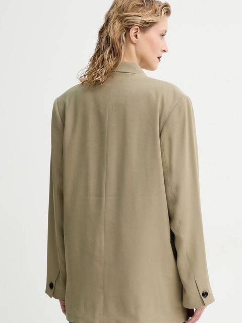 G-Star marynarka kolor zielony oversize gładka D23509-D522