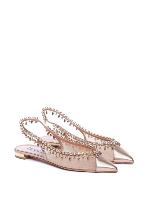 Aquazzura Temptation Crystal ballerinas - Pink