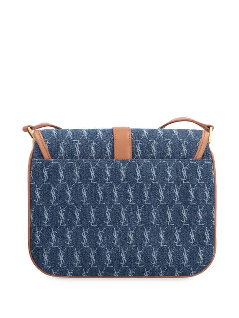 Saint Laurent monogram denim crossbody bag - Blue - zdjęcie produktu nr 2