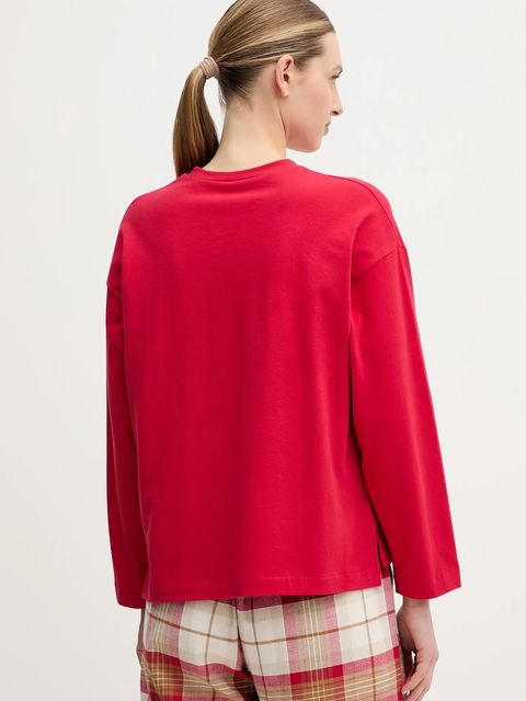 United Colors of Benetton longsleeve piżamowy damska kolor czerwony 3DKE3M07Y