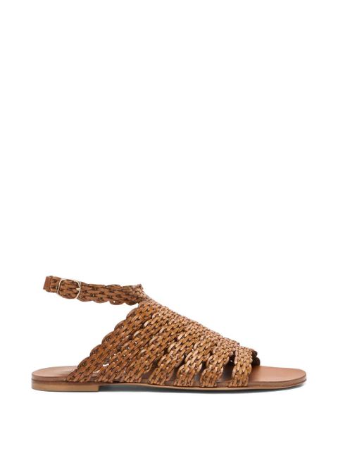 Casadei woven buckled sandals - Brown - zdjęcie produktu nr 1