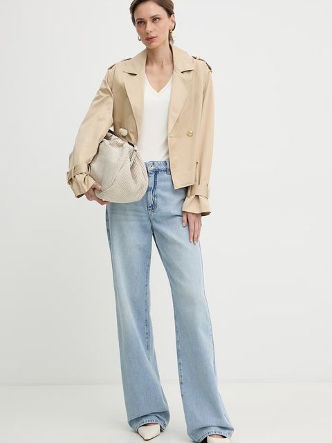 Guess krótki trencz damski z bawełną FATOU - zdjęcie produktu nr 1