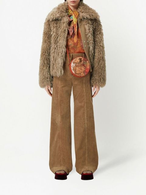 Burberry wide-leg corduroy trousers - Brown