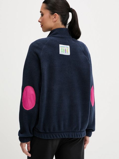 Banana Moon bluza polarowa Hillside damska kolor granatowy gładka NUZZLE.HILLSIDE