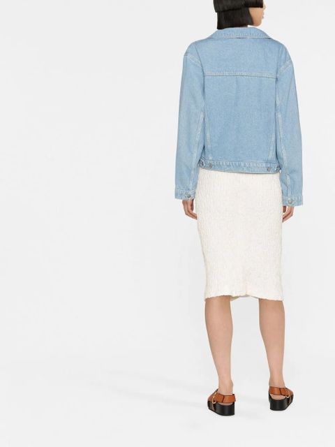 Nanushka light wash denim jacket - Blue