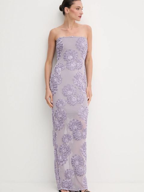 Rotate sukienka kolor fioletowy maxi dopasowana 1142161429 - zdjęcie produktu nr 2